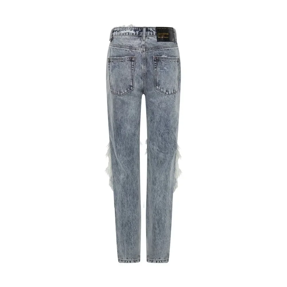 One Teaspoon NWT Awesome Baggies High Waist Denim Jean Blue Blossom Sz31 RET$170 - Picture 7 of 8